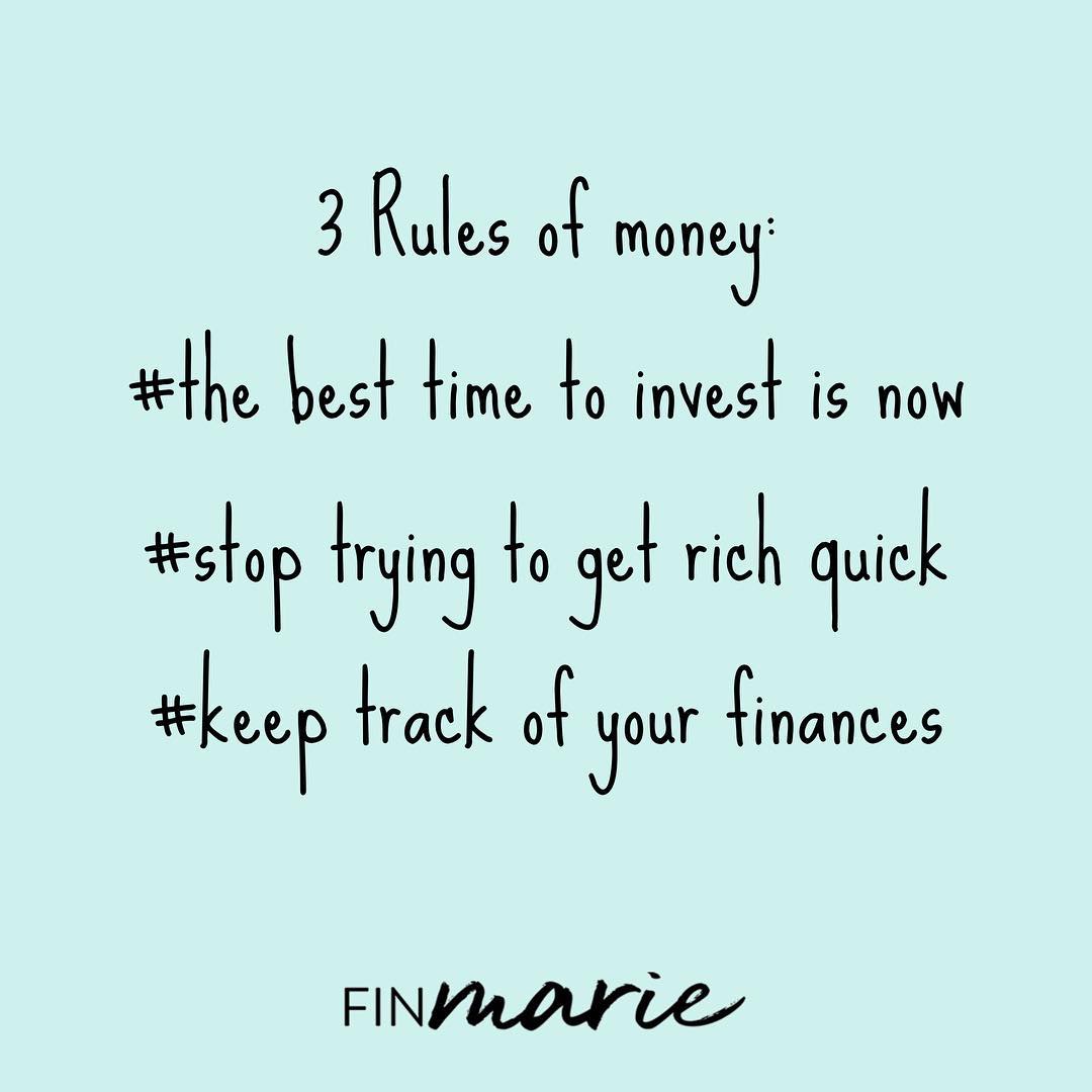 3 rules of money investment from FinMarie