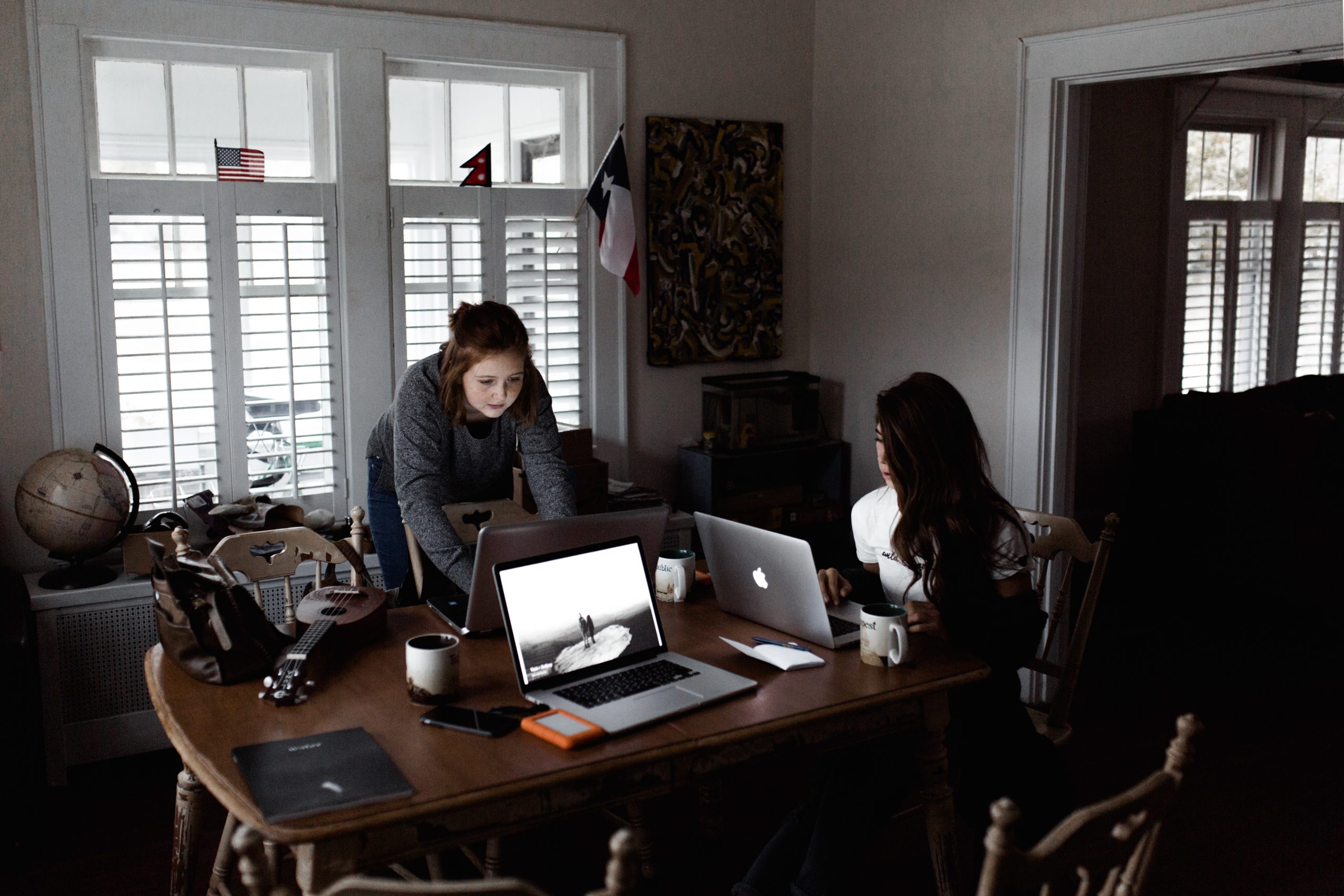 Female Founders working from home office