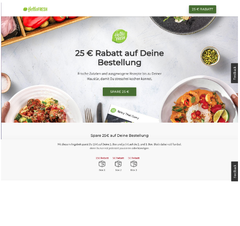 Page of HelloFresh